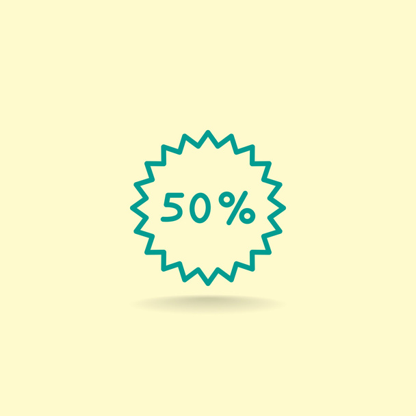 50% percent discount icon - Vector, afbeelding