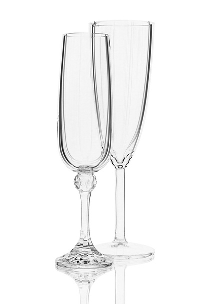 two glasses of wine on a white background - Photo, Image