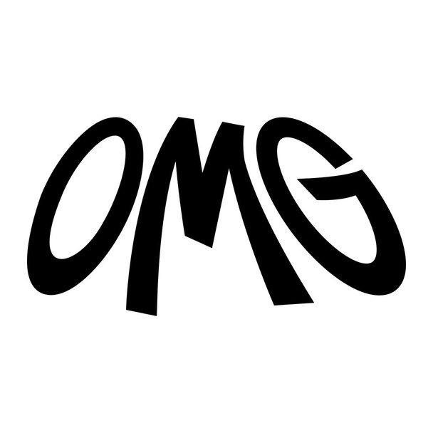 OMG Oh My God text vector lettering - Vector, Image