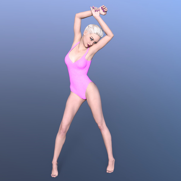 3D CG rendering of a dancer - Фото, изображение