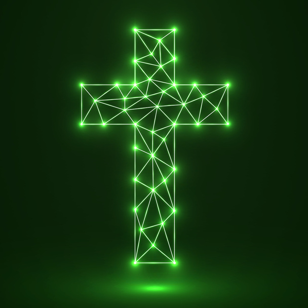 Абстрактный крест. Христианство
 - Вектор,изображение
