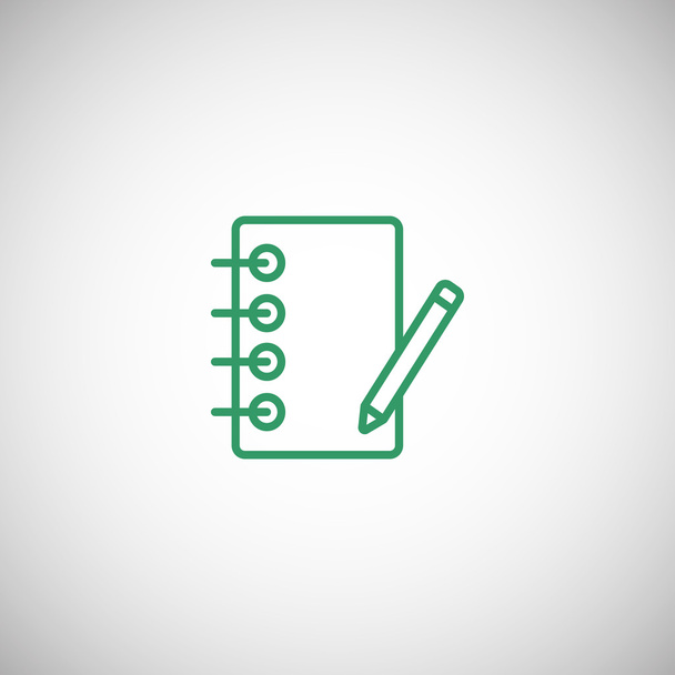 notebook with pencil Icon - Vetor, Imagem