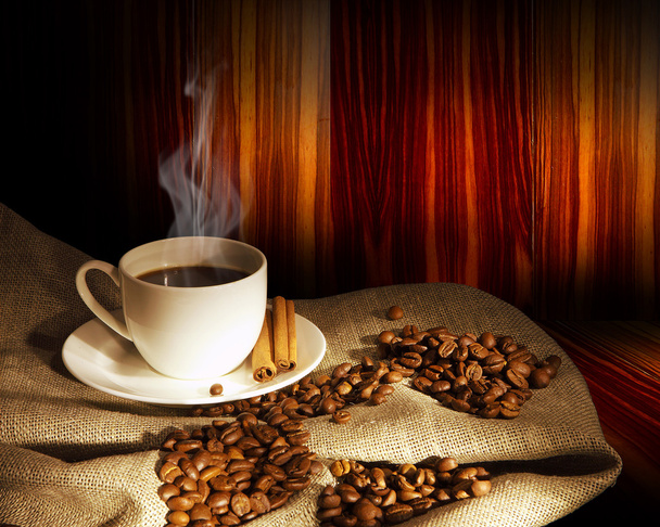 Steaming cup of coffee - Photo, Image
