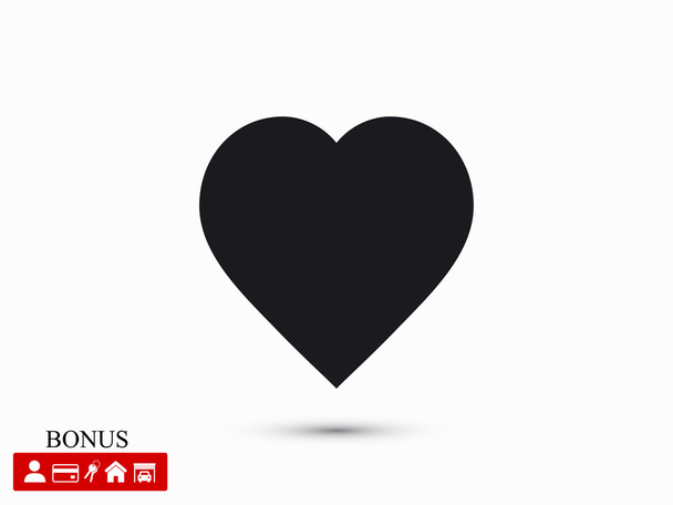 heart button icon - Vector, Image