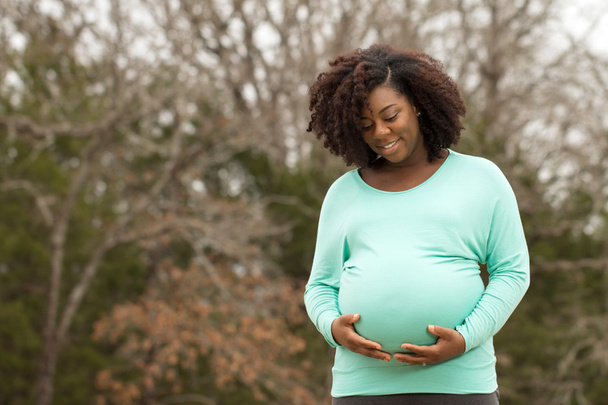 Pregnant African American Woman - Φωτογραφία, εικόνα