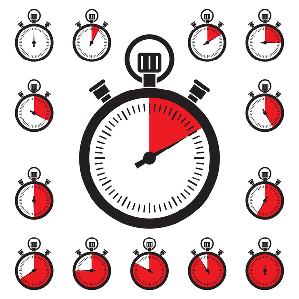 Stopwatch icons. Vector illustration - Вектор,изображение