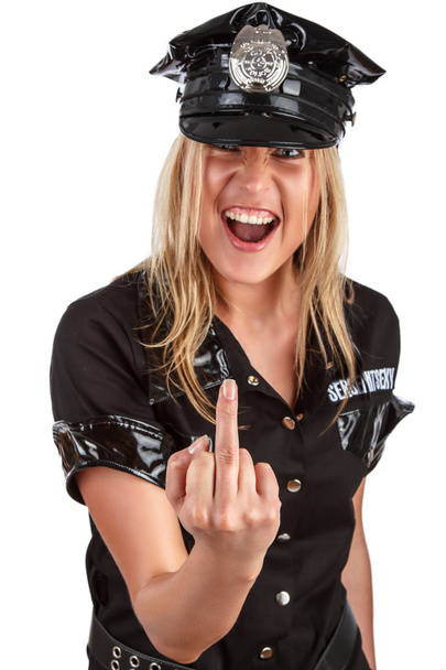 Una mujer con uniforme de policía
 - Foto, imagen