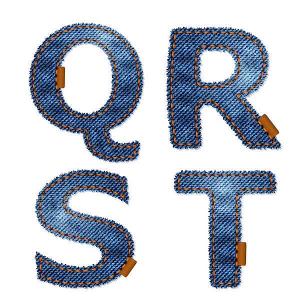 Stitched letters - Vector, Image
