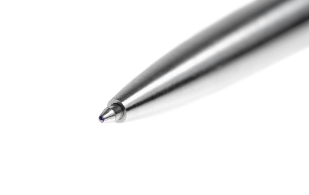 Close up silver pen isolated - Fotó, kép