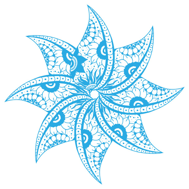 Flor de renda redonda ornamental
 - Vetor, Imagem