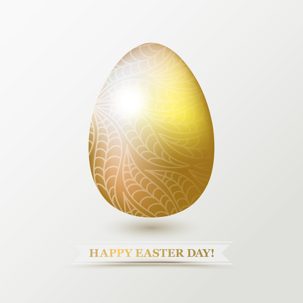 Golden Easter egg - Вектор,изображение