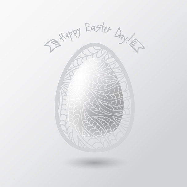 Huevo de Pascua blanco
 - Vector, imagen