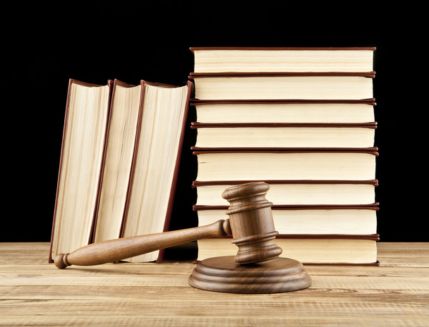 books and wooden gavel - Photo, Image