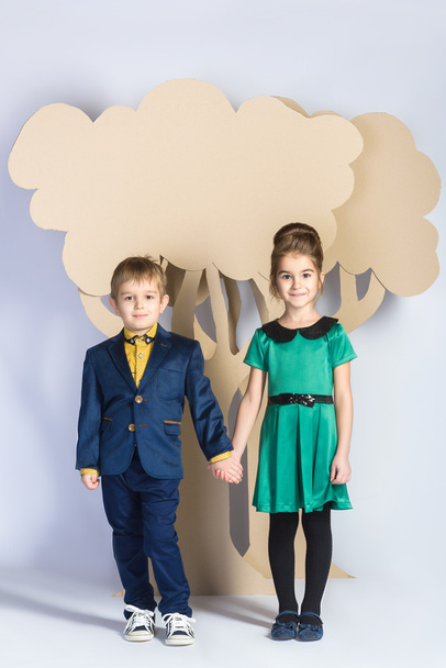 Love concept. Couple of kids. boy and girl - Foto, Bild
