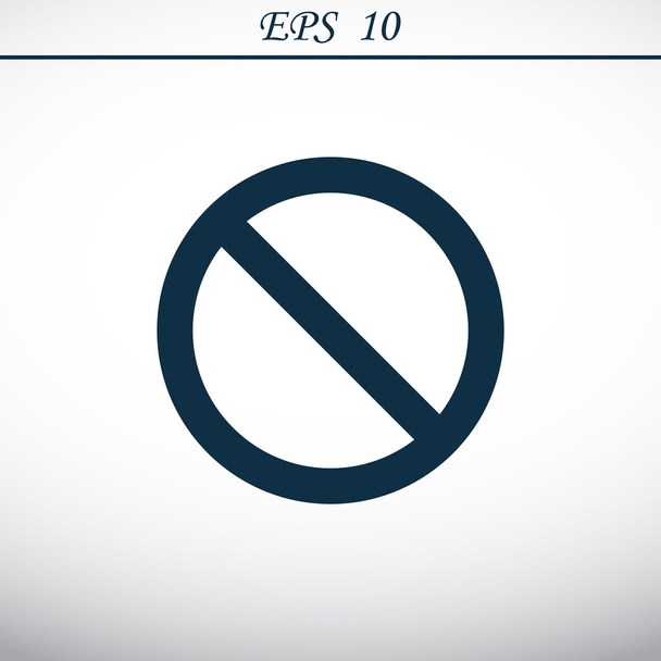 Prohibition sign web icon - Вектор, зображення
