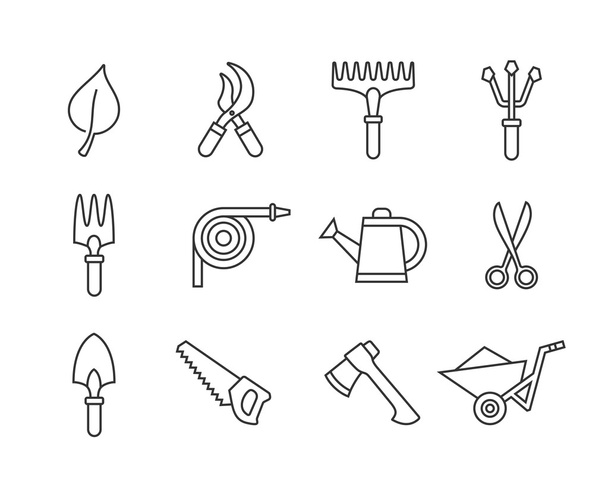 Gardening tools icons - Vector, Image