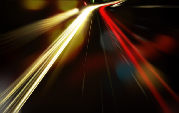 speed on night road - Photo, Image