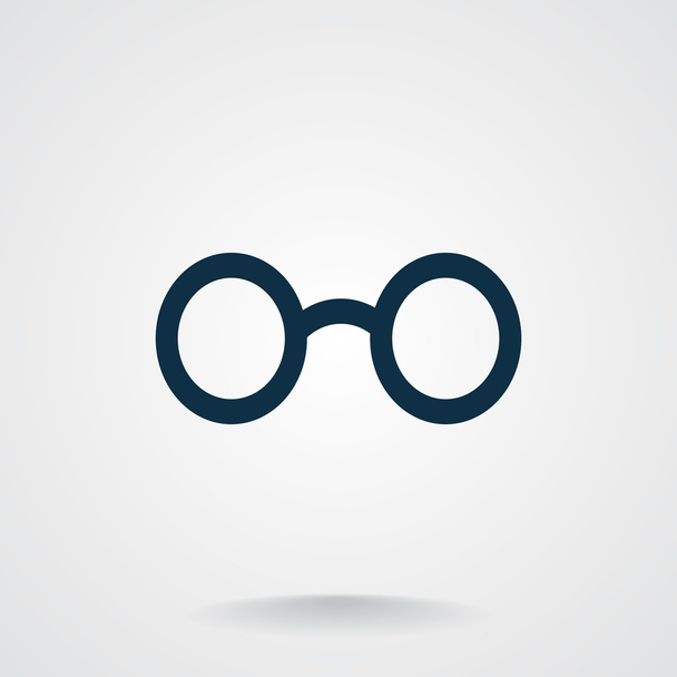 Retro rounded spectacles icon - Вектор,изображение