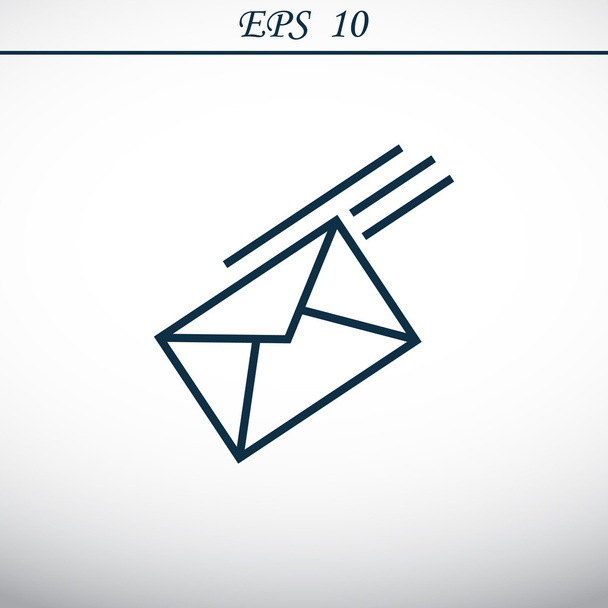 Simple outline envelope illustration, mail concept - Vektor, Bild