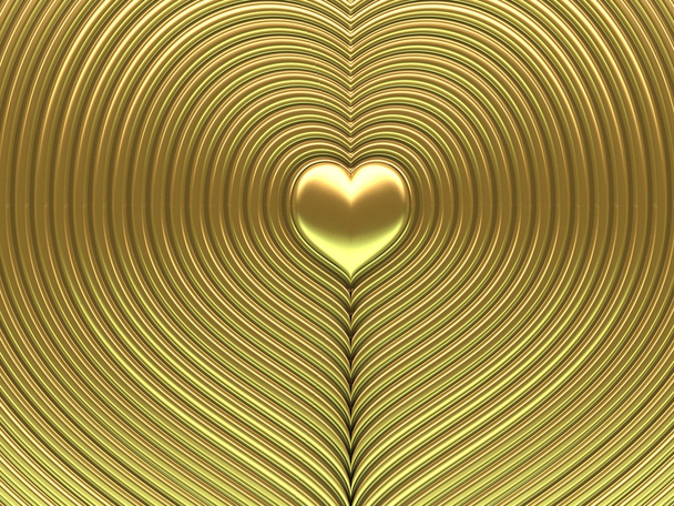 Gold heart background - Photo, image