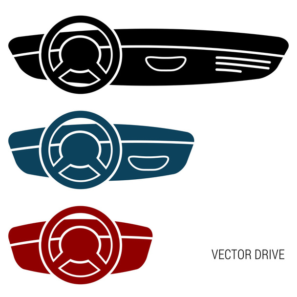 Három ikonok autó dash táblák - Vektor, kép