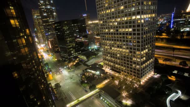Time-lapse van Los Angeles City's nachts - Video