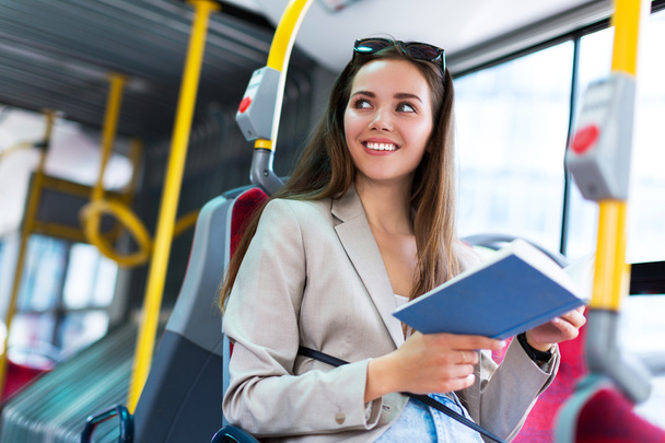 Woman on bus - Photo, Image