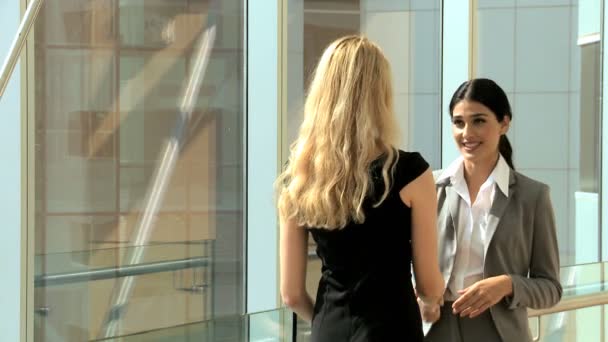 Treffen der Geschäftsfrauen in Dubais Bürogebäude - Filmmaterial, Video
