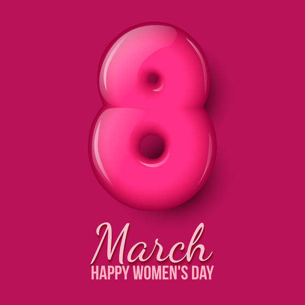International Womens Day. March 8. volume eight - Διάνυσμα, εικόνα