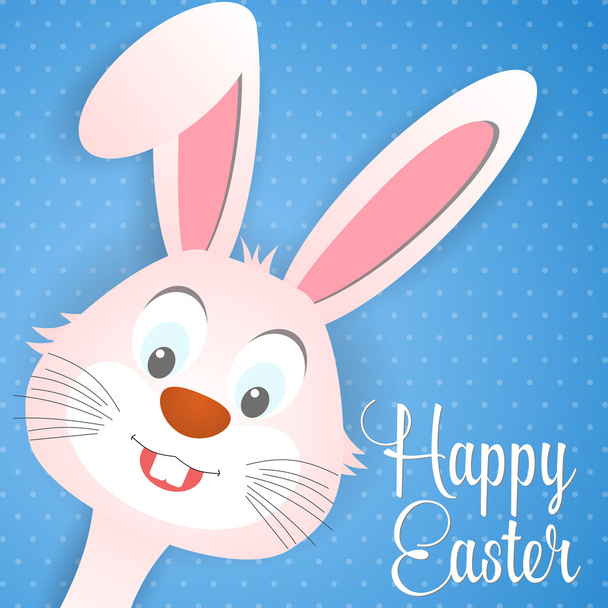Happy Easter card with rabbit ears - Вектор,изображение
