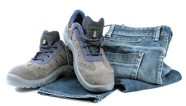 bottes de travail et jeans de protection
 - Photo, image