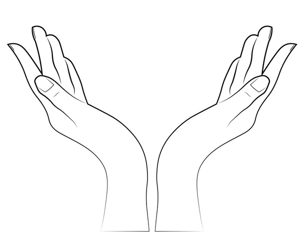 Schets van de handen - Vector, afbeelding