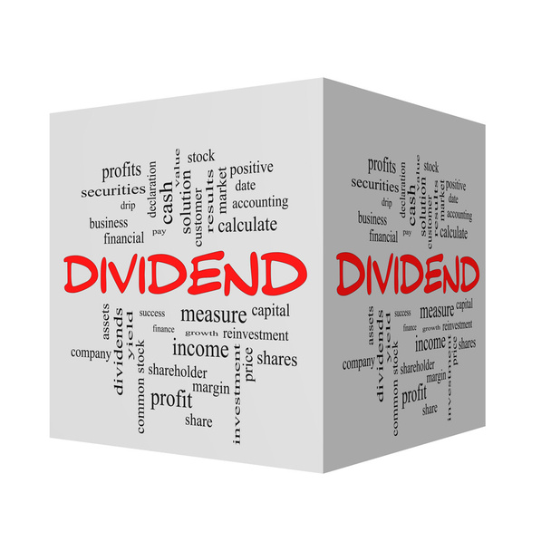 Koncept dividendy 3D shluku v červených krytách - Fotografie, Obrázek