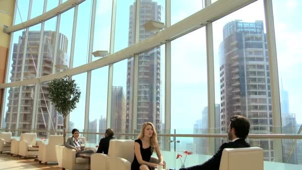 business people having meeting in office building - Footage, Video