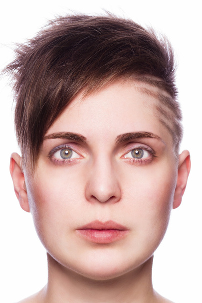 young woman portrait, modern short hair - Photo, Image