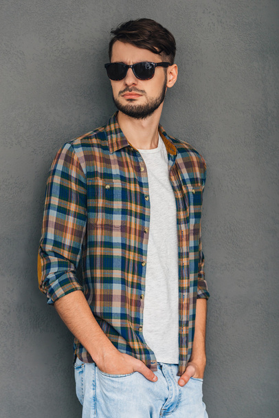 young man in sunglasses - 写真・画像