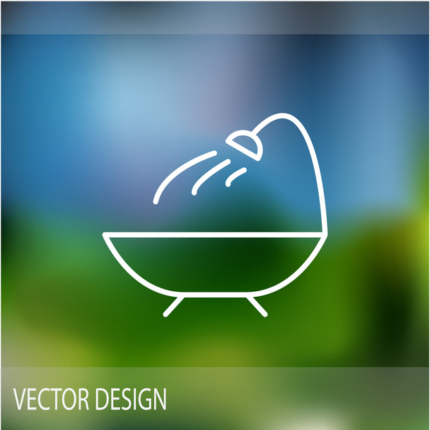 Simple bathroom web icon - Vector, afbeelding