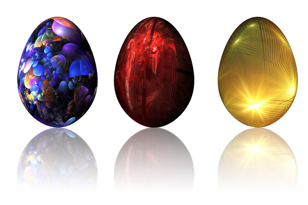 Easter Eggs in Line - Photo, Image