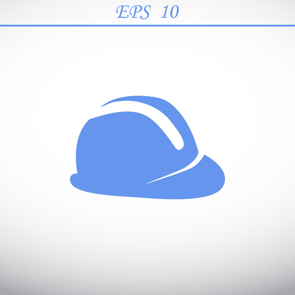 Veilige helm web pictogram - Vector, afbeelding