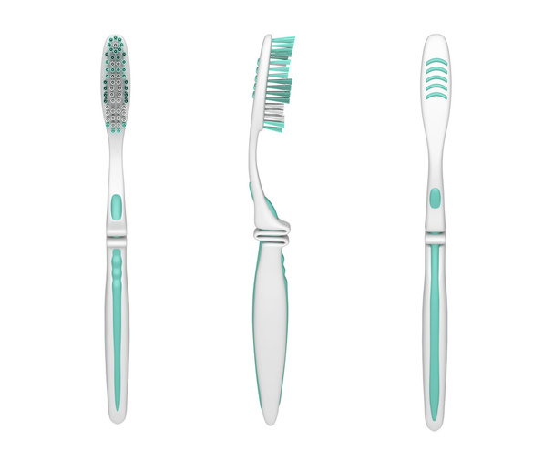 Cepillo de dientes aislado en blanco
 - Foto, Imagen