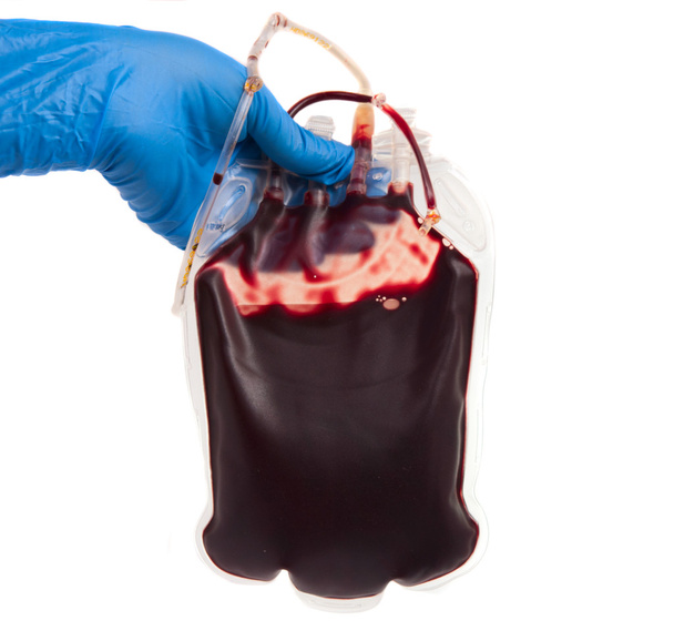 Bag of blood in hand - Photo, Image