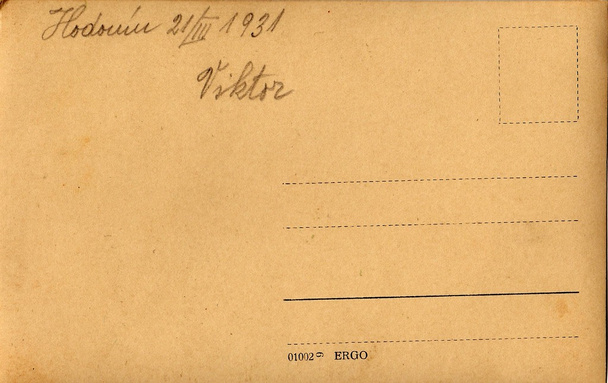 Achterzijde van een vintage foto - briefkaart. Rich vlek en papier details. Kan worden gebruikt als achtergrond. - Foto, afbeelding