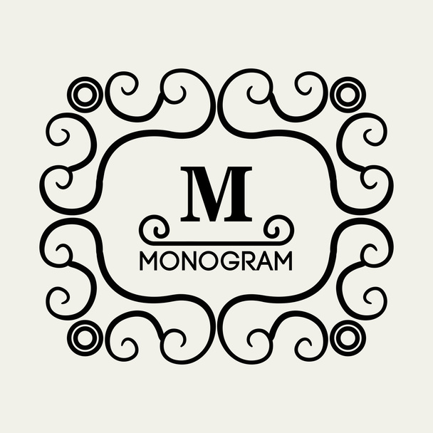 monogram background design - Vector, Imagen