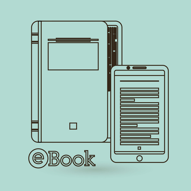 Diseño de icono de libro electrónico
 - Vector, imagen