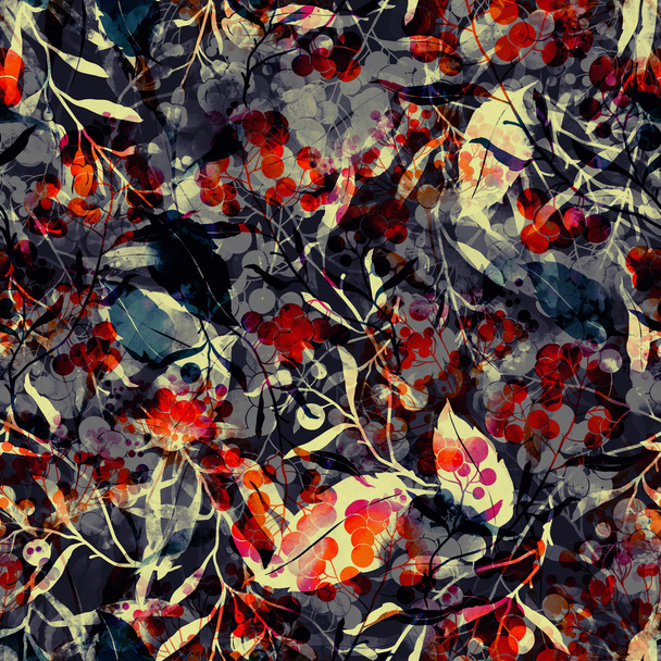 Hierbas, flores, hojas y bayas
 - Foto, Imagen