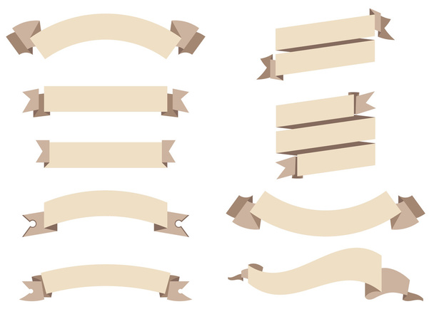 flat ribbons set - Vecteur, image