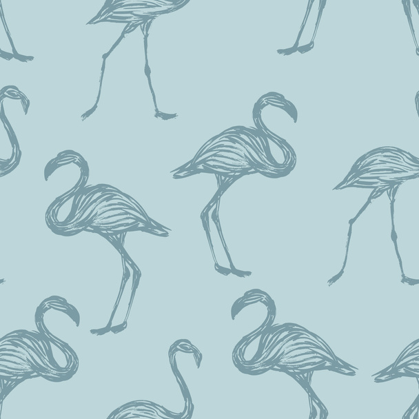 bird flamingo pattern - ベクター画像