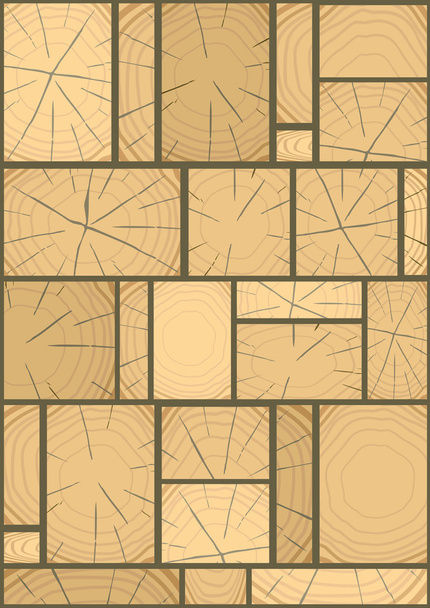 Panels made of wood - Vector, Image