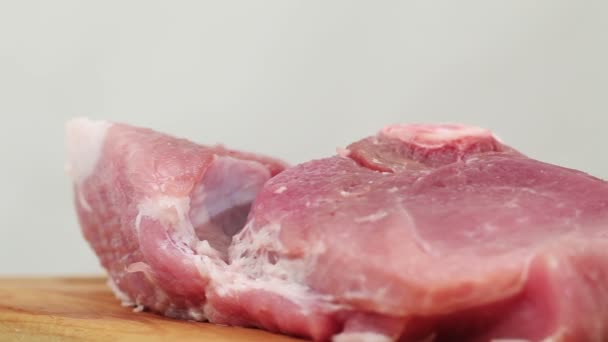 Meat is on the cutting board - Footage, Video