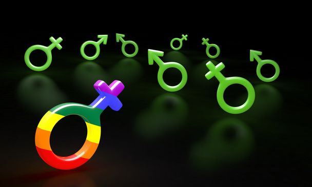 Combinación de símbolos masculinos y femeninos
 - Foto, imagen